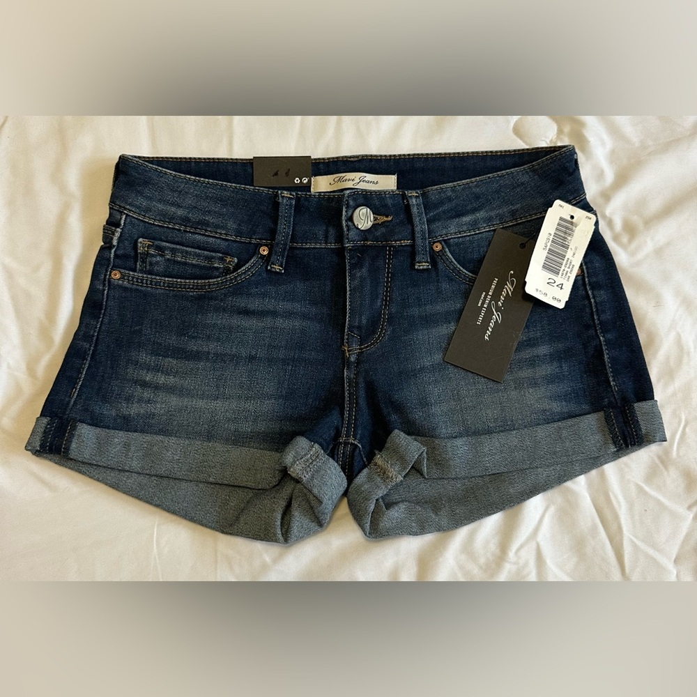 Mavi Dark Blue Denim Shorts